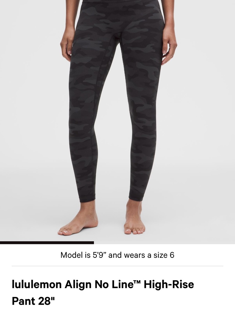 Lululemon align no line high rise back army leggings